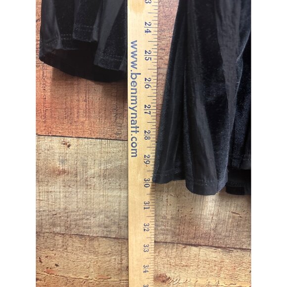 Peppermint USA Black Velvet Striped Long Sleeve Romper S - Picture 2 of 7